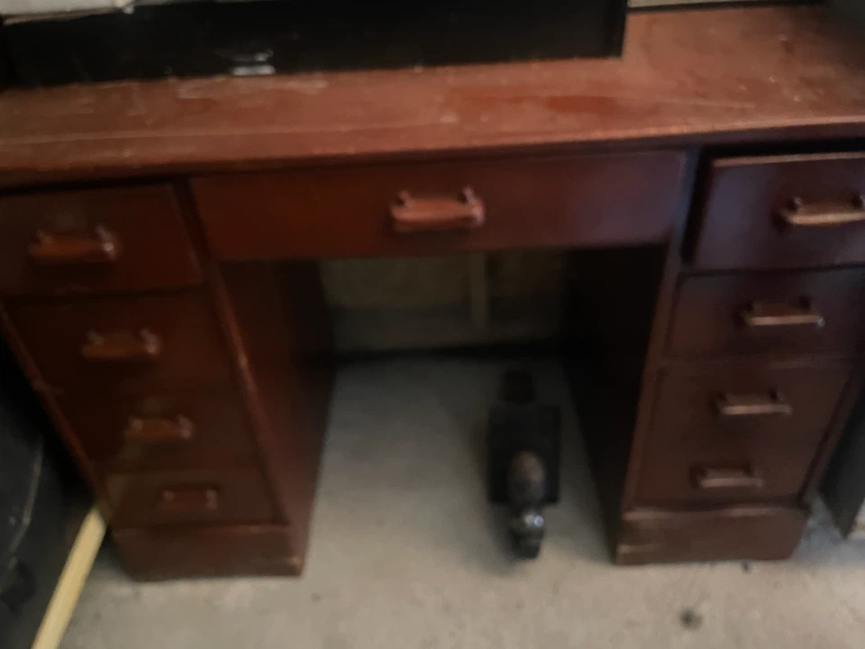 Vintage Wooden Desk - photo 2
