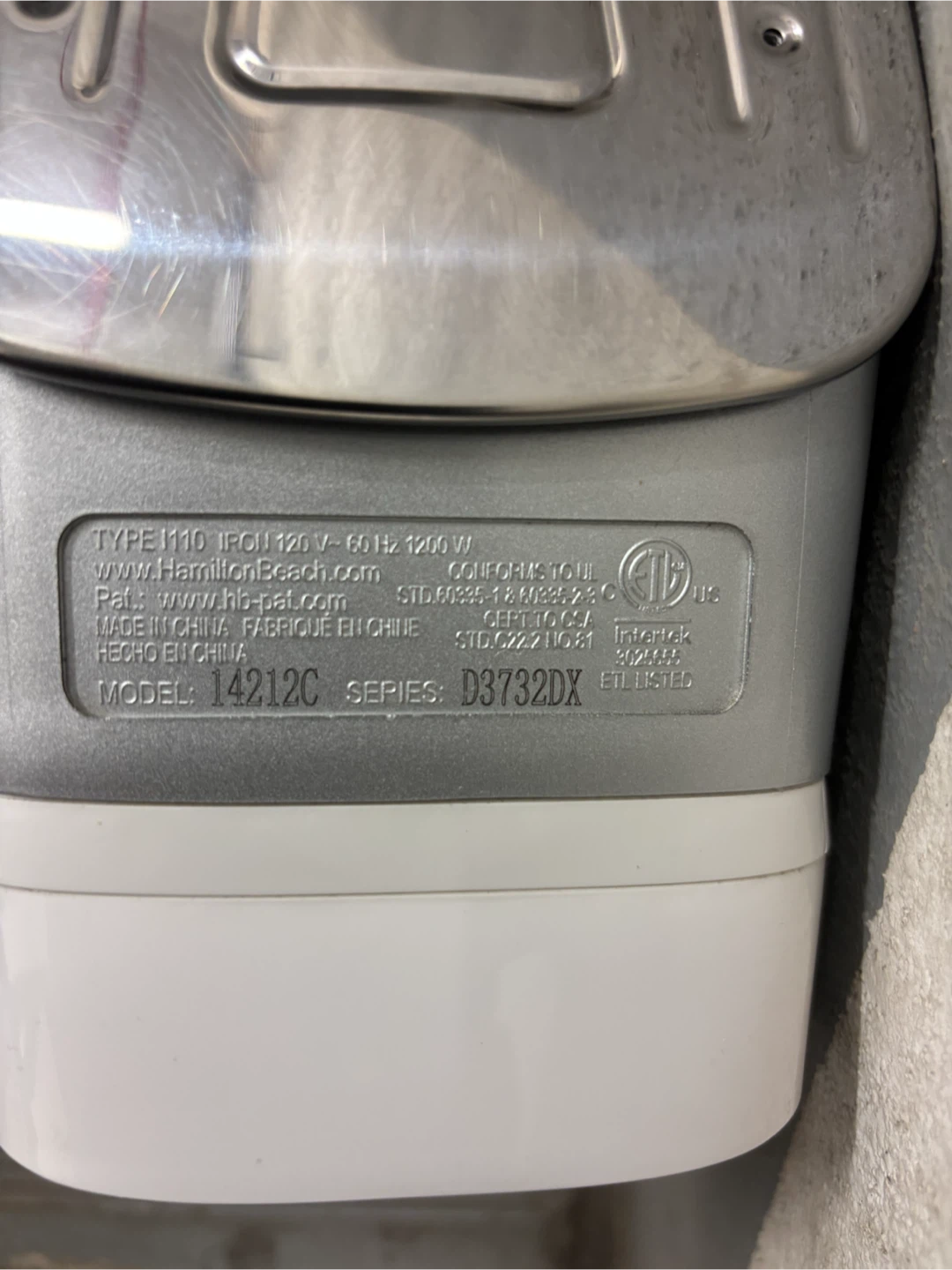 Hamilton Beach Steam Iron - photo 4