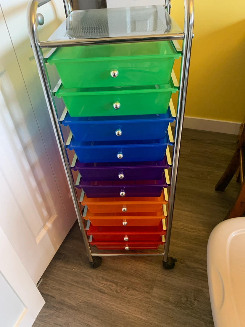 10-Drawer Rolling Cart