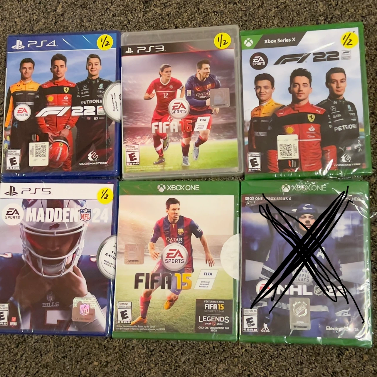 EA Sports FIFA 15, FIFA 16, F1 22, Madden 24 Video Games
