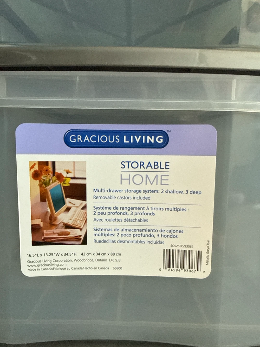 5-Drawer Plastic Shelving Unit - photo 3