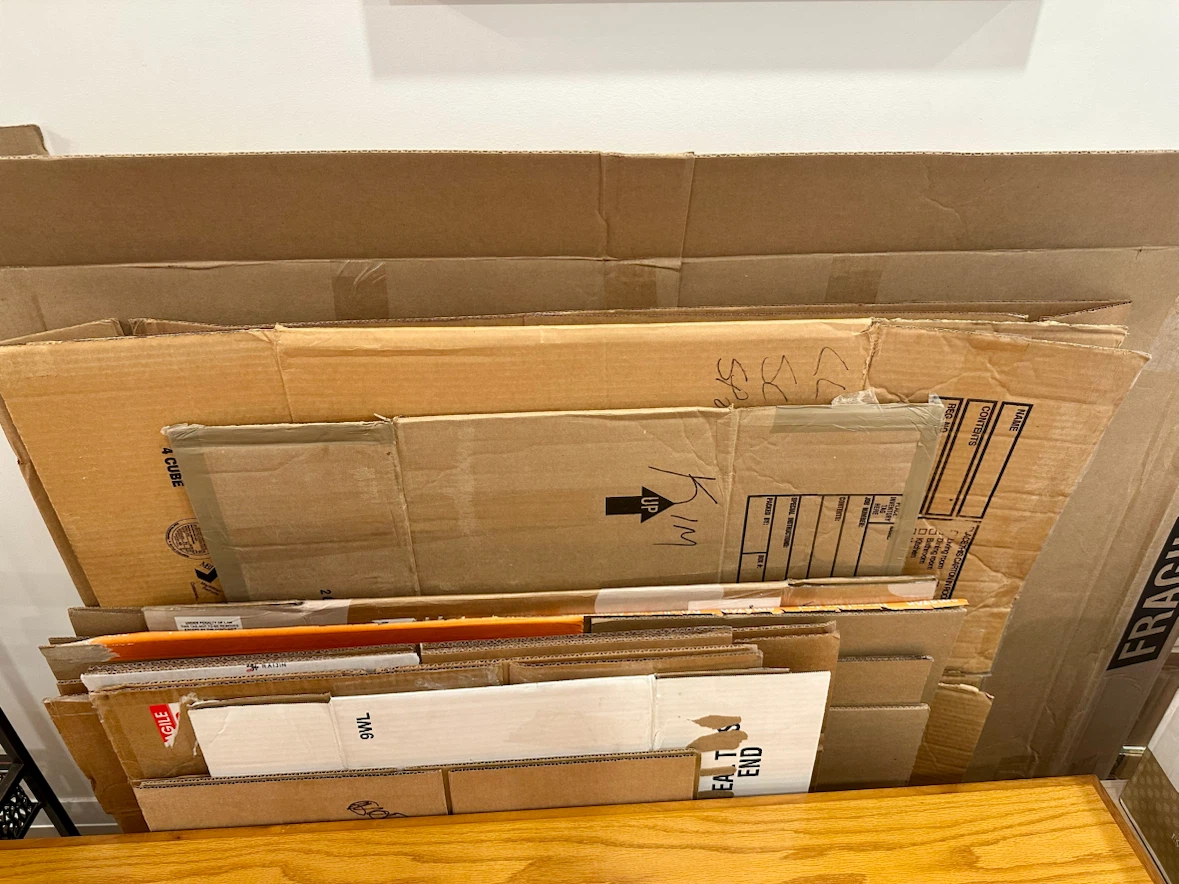 Used clean boxes & packing paper