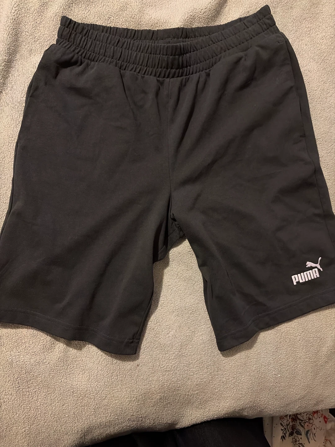 Puma ESS No. 1 Logo Jersey Shorts Black Size M