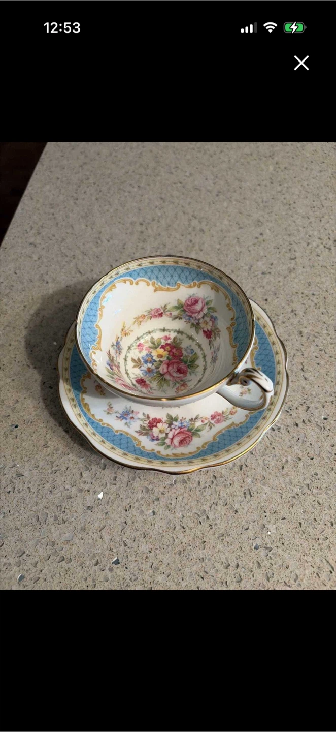 Vintage Floral Teacup and Saucer Set