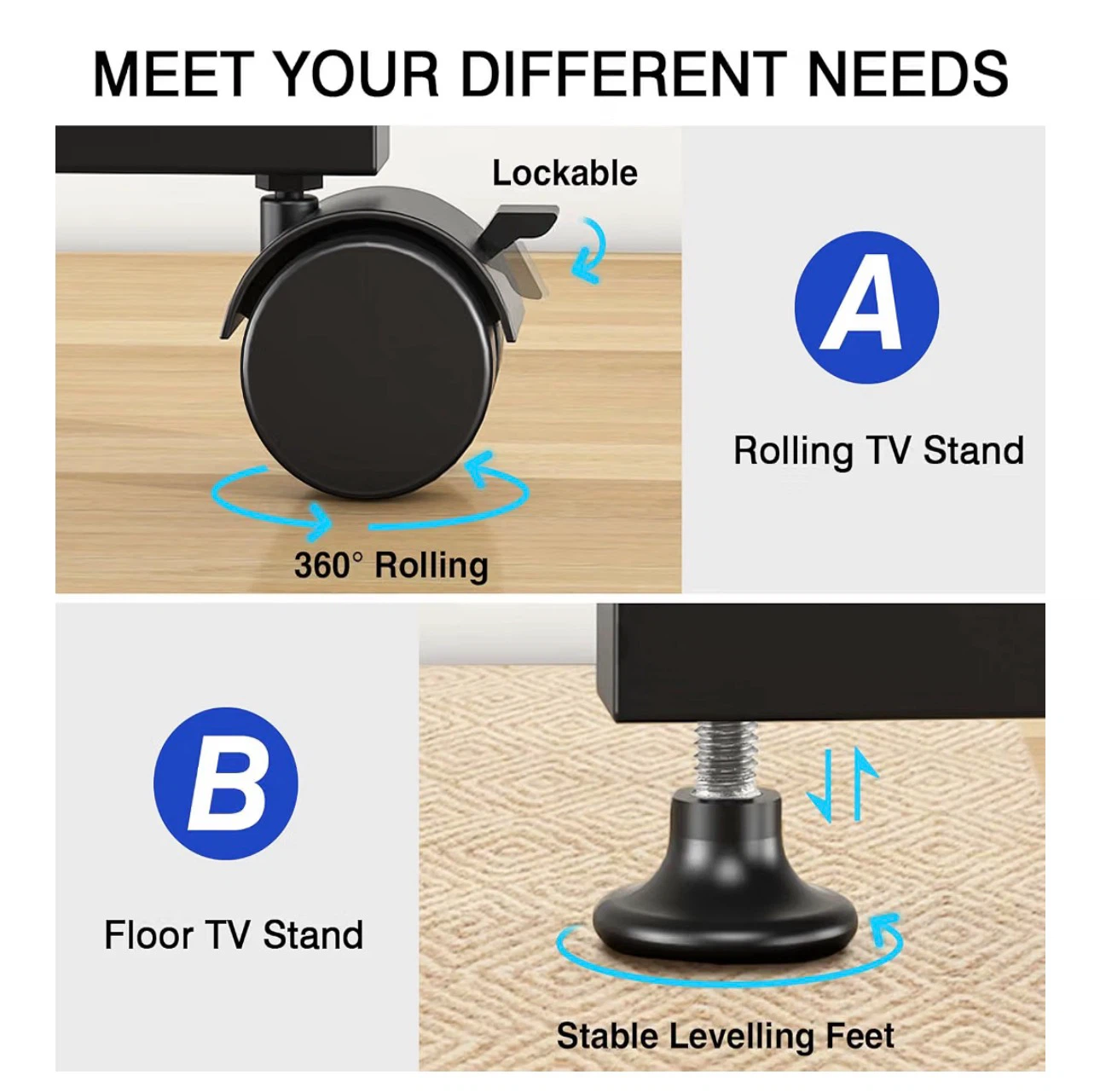 Rolling TV Stand for 13-50" TVs - photo 5