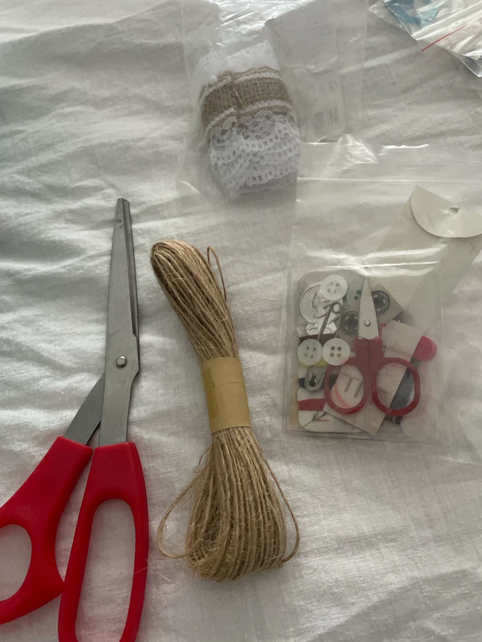 Crafting Kit with Buttons, Scissors, and Twine - photo 3