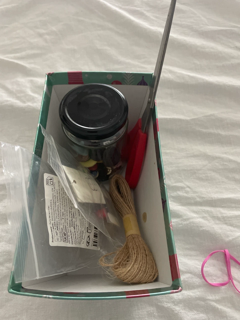 Crafting Kit with Buttons, Scissors, and Twine - photo 4