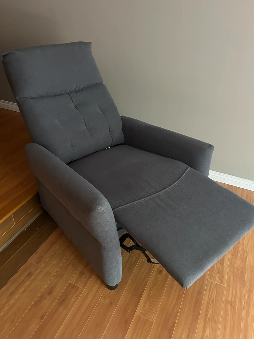 Grey Fabric Recliner Chair - photo 2