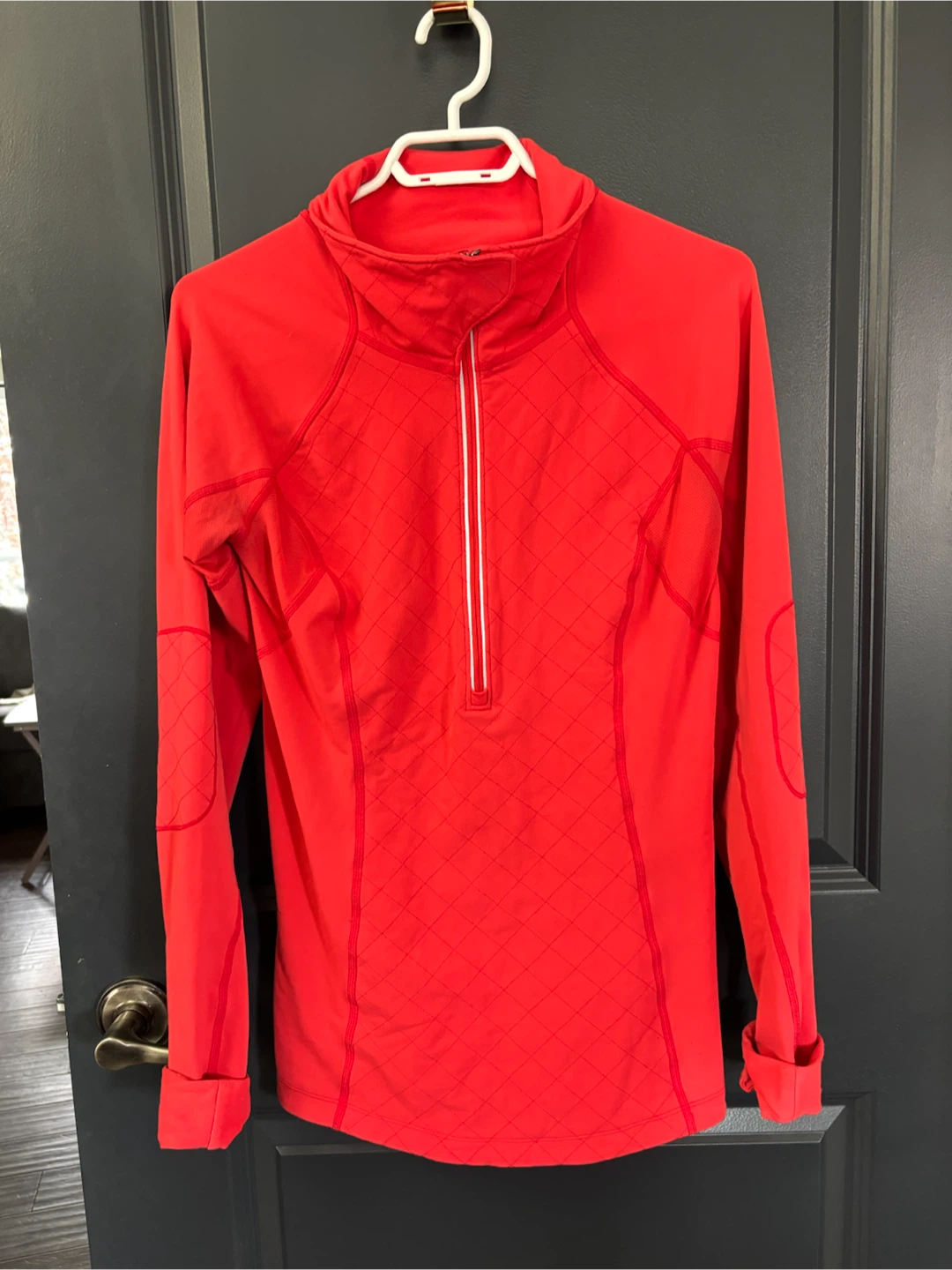 Lululemon Red 1/2 Zip Long Sleeve Athletic Top