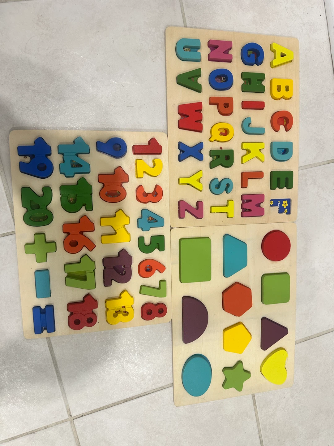 Wooden Alphabet, Number, and Shape Puzzles - photo 3