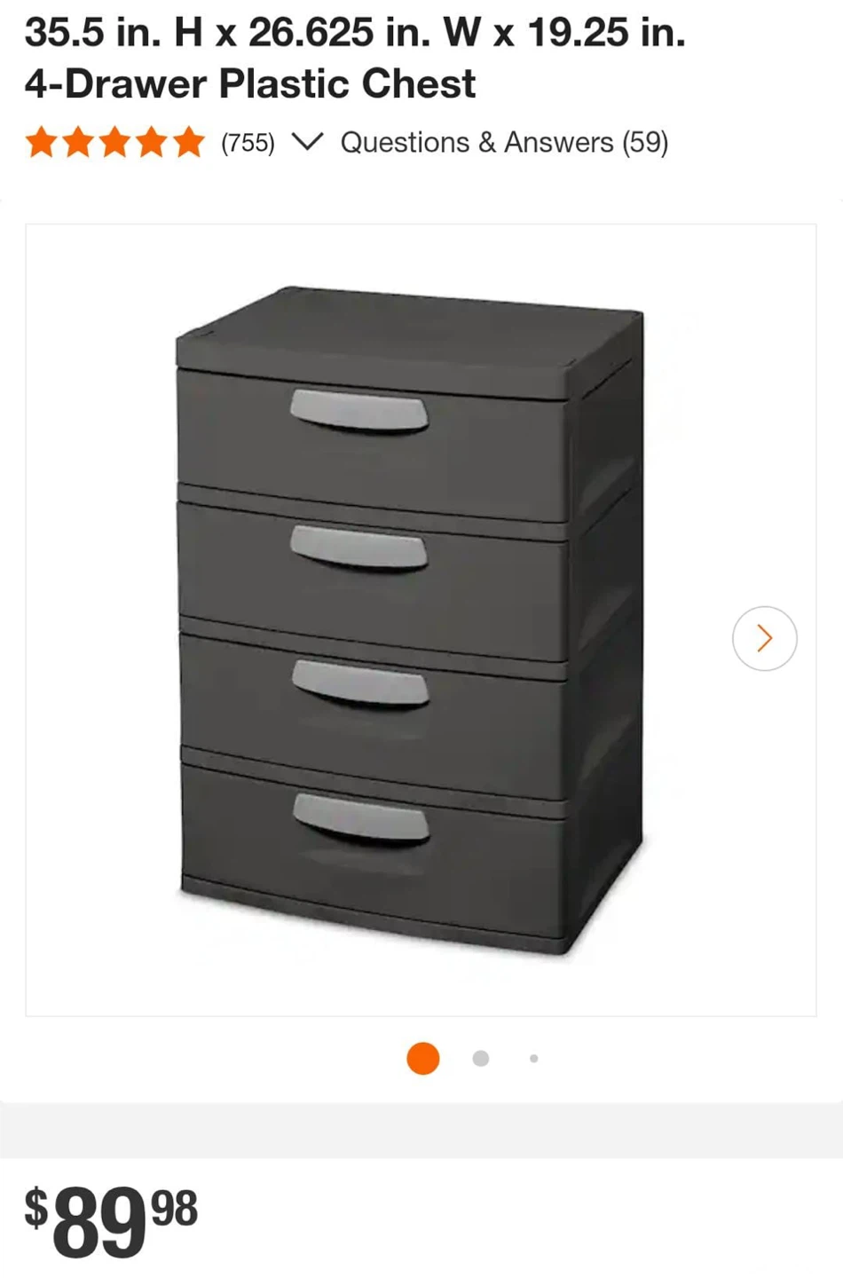 Sterilite 4-Drawer unit for sale - photo 4