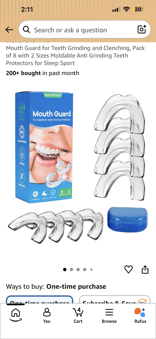 GHswwb Mouth Guard for Teeth Grinding Pack of 8