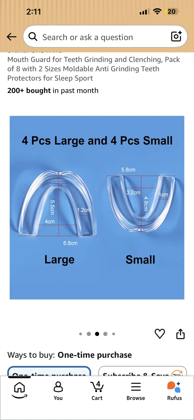 GHswwb Mouth Guard for Teeth Grinding Pack of 8 - photo 3
