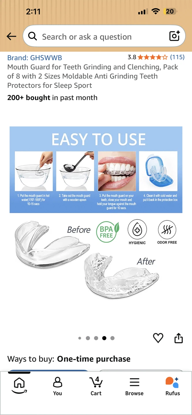 GHswwb Mouth Guard for Teeth Grinding Pack of 8 - photo 5