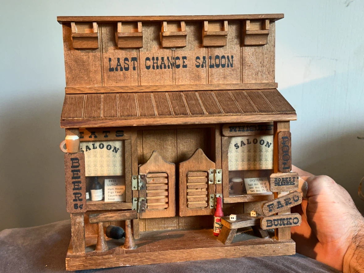 Last chance saloon Wood Diorama