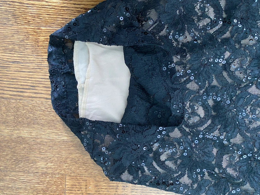 La Scala Black Lace Sequin Sheath Dress - photo 3