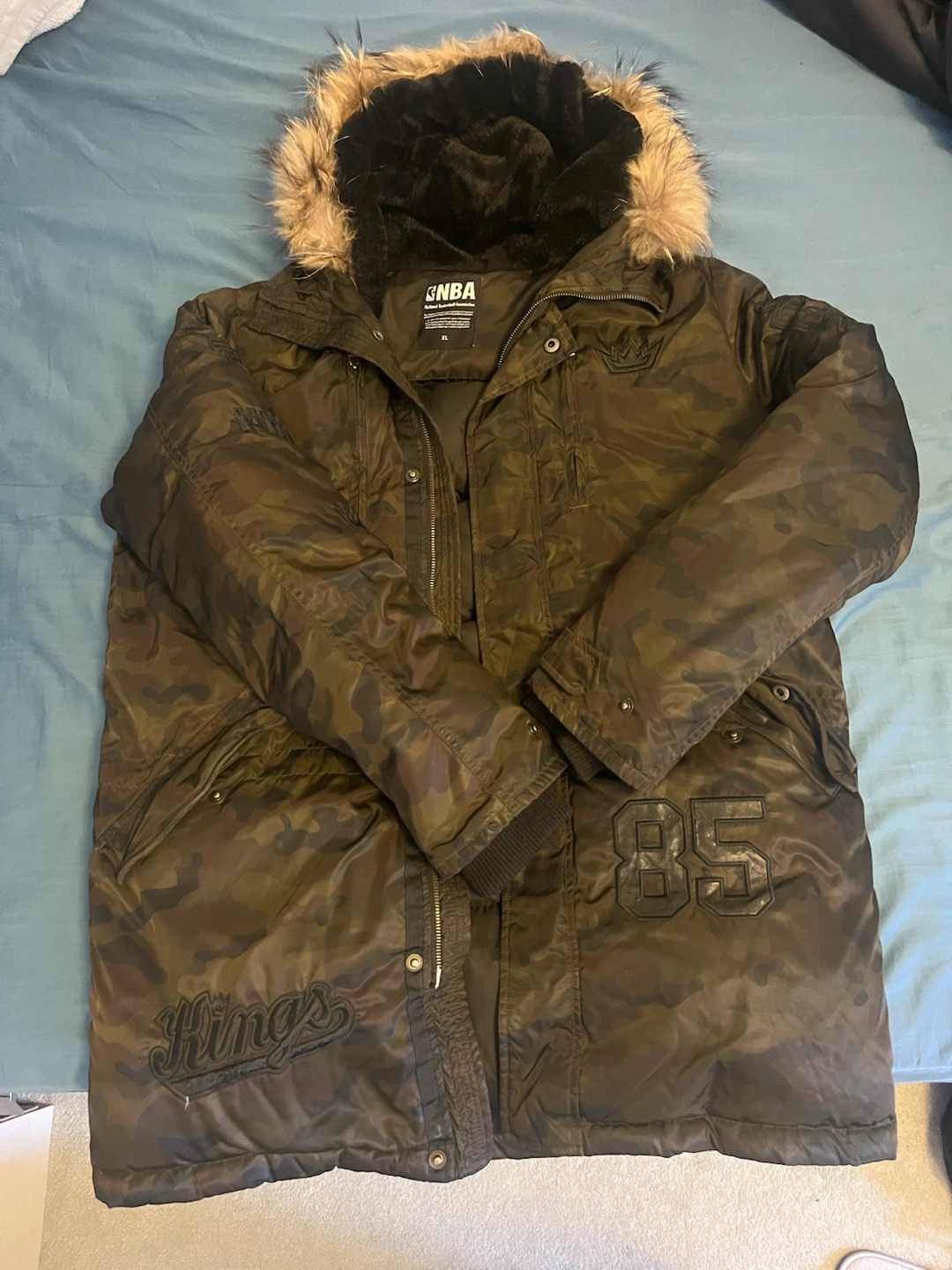 NBA Sacramento Kings Camo Parka Jacket - XL