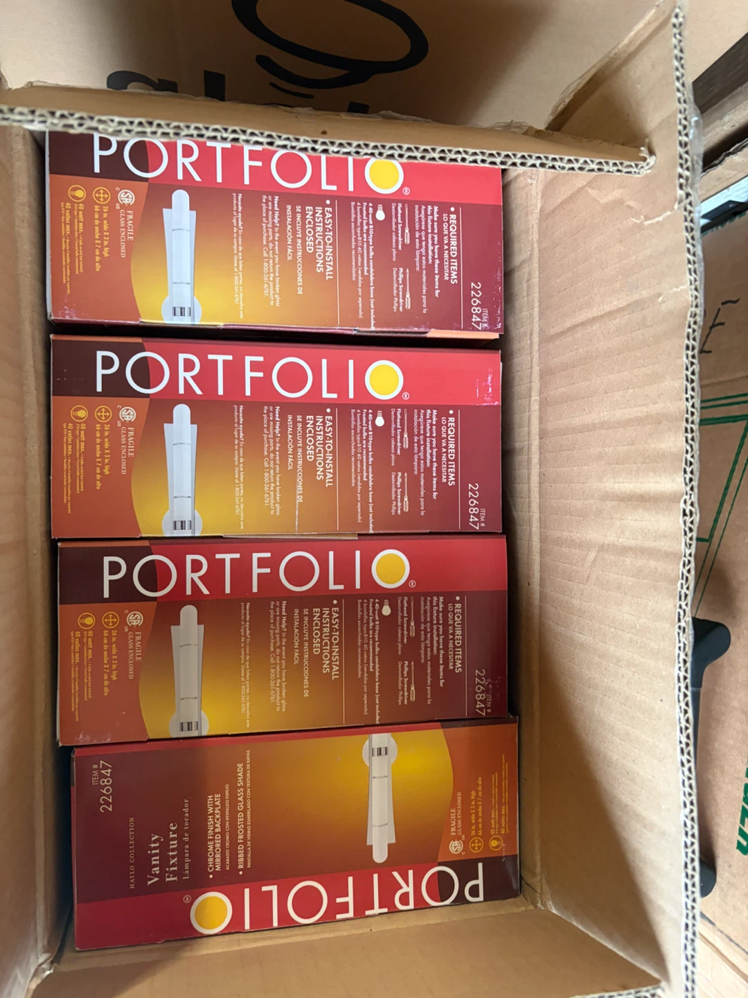 Box of 4!! Portfolio Vanity Fixtures
