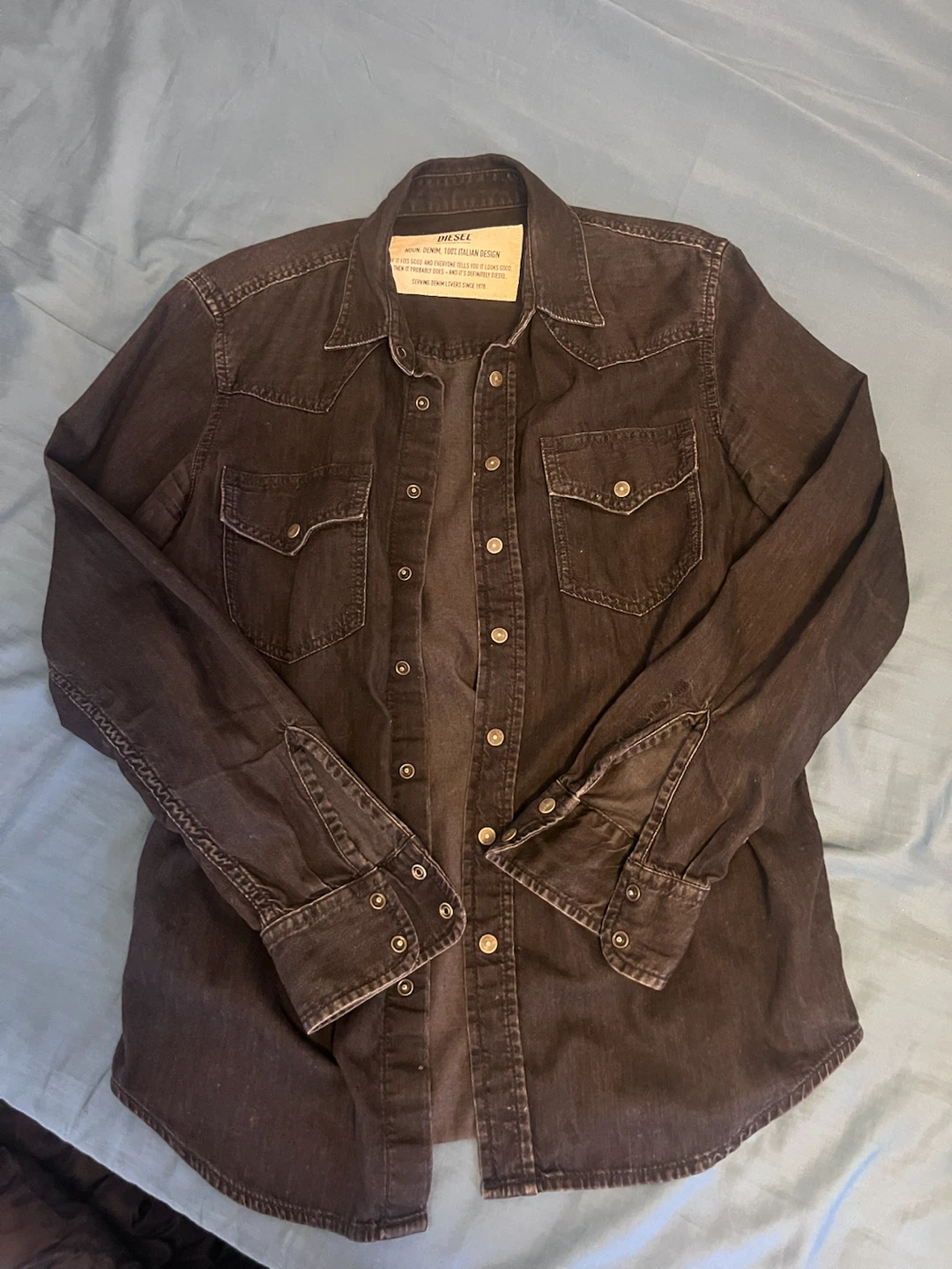 Vintage Diesel Men's Denim Shirt