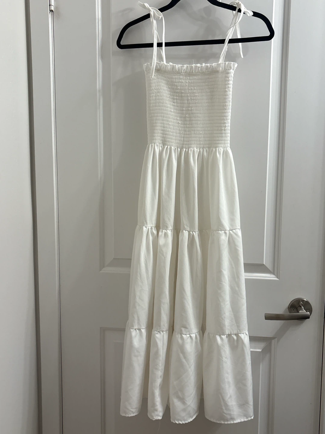 Korean styled white long dress