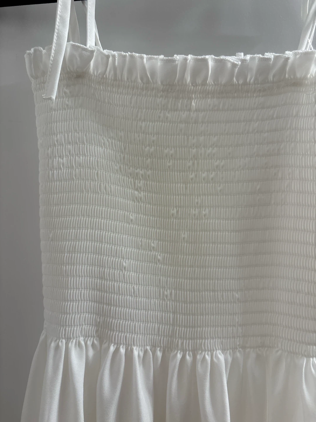 Korean styled white long dress - photo 2
