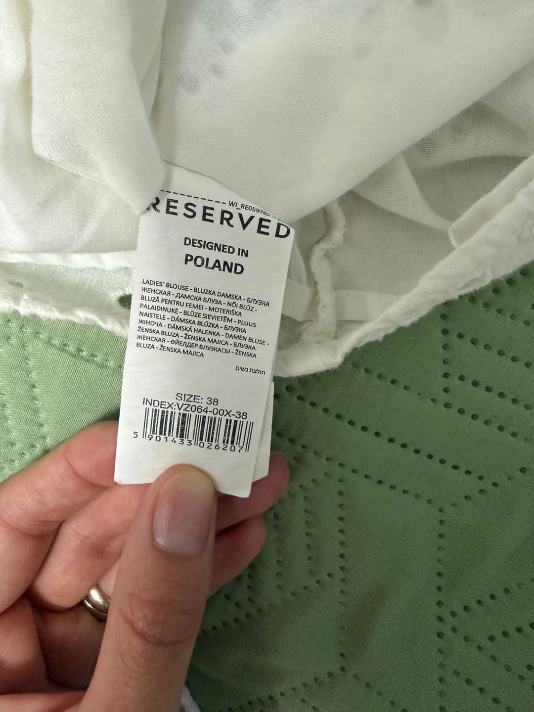 Reserved White Embroidered Blouse - Size 38 - photo 2
