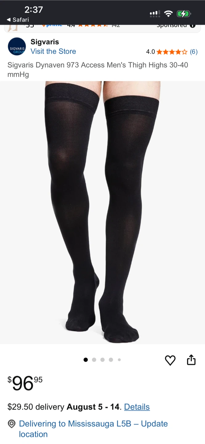 Sigvaris Dynaven Men's Medical Compression Stockings - photo 2