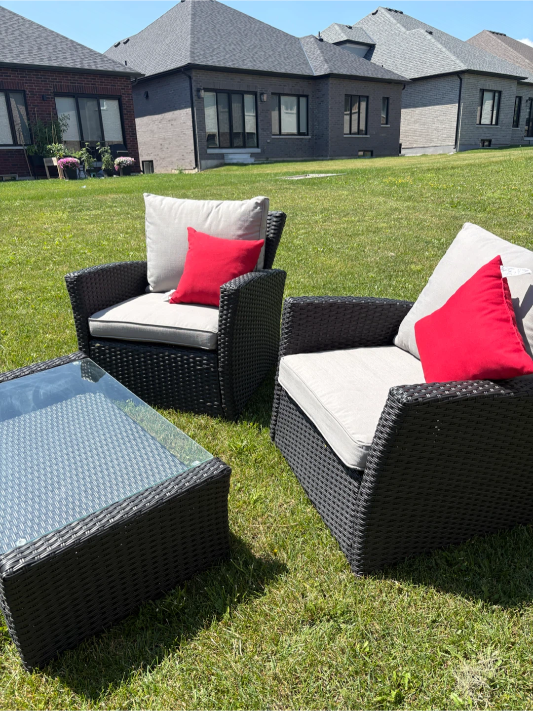 Patio Furniture Set - Chairs, Loveseat & Coffee Table