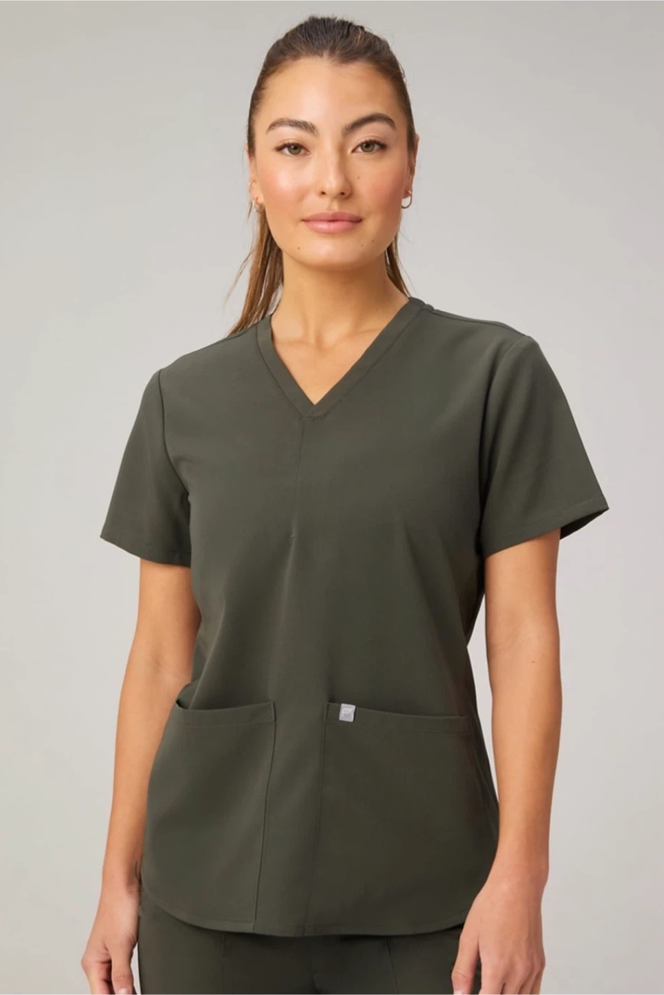 Fabletics Scrub Top - Olive Green - Size L