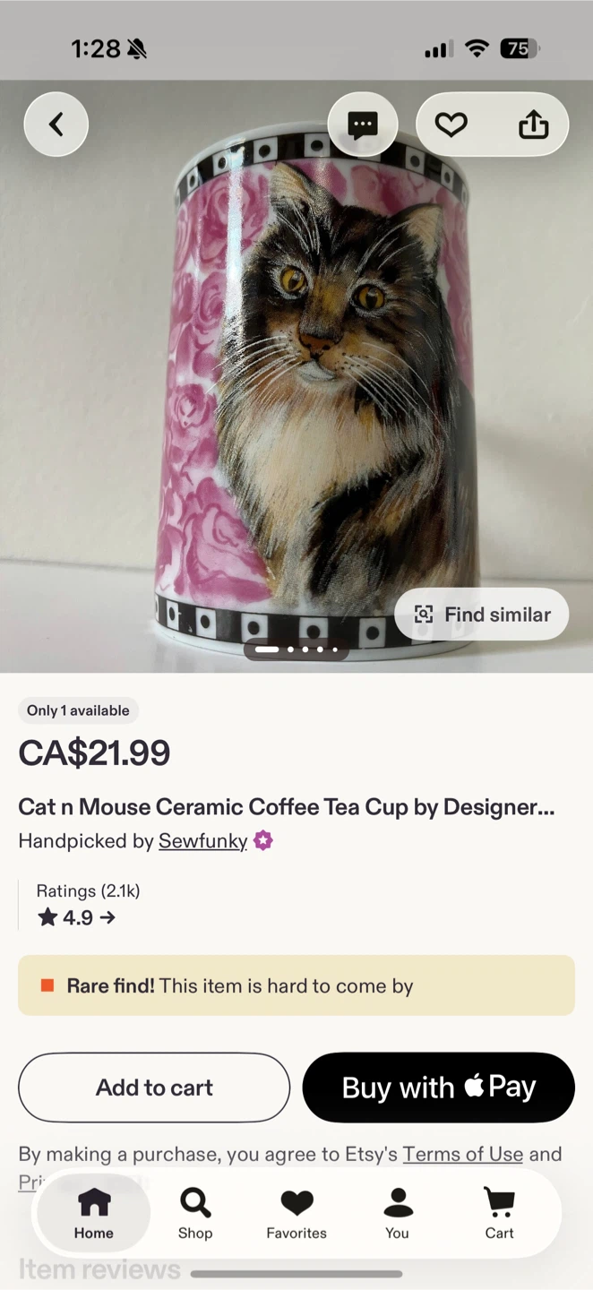 Home Styles Cat & Rose Mug - photo 5