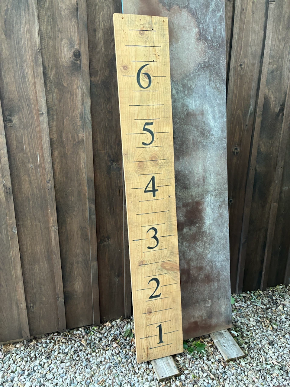 Wooden Growth Chart Ruler