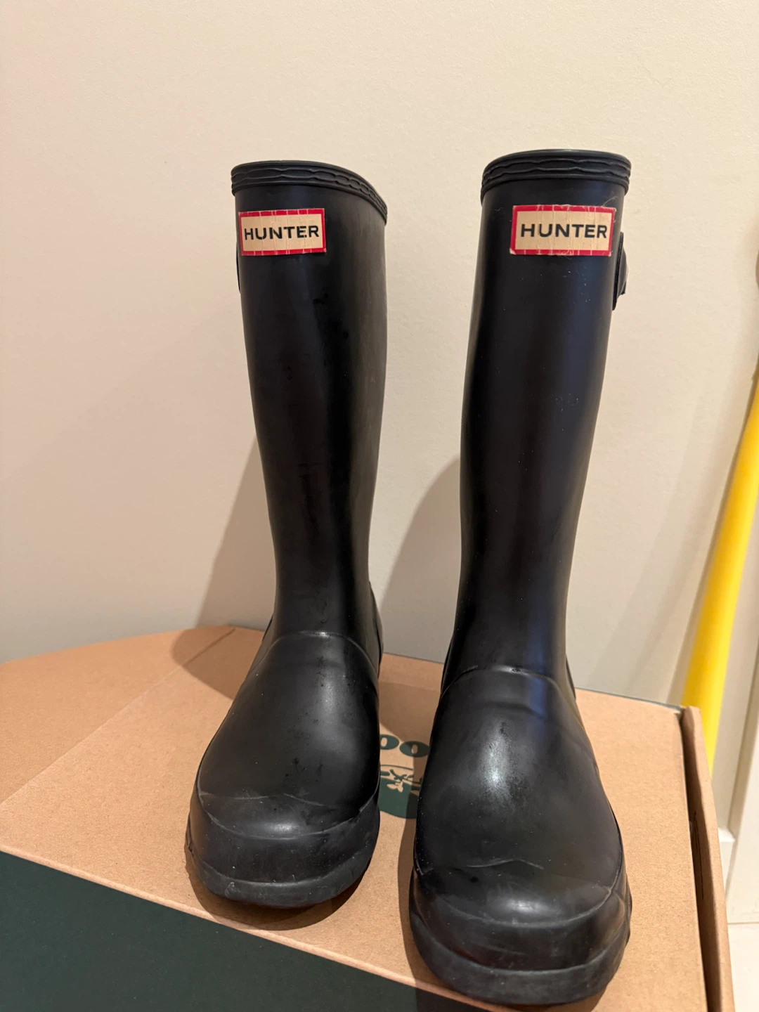 Hunter Kids Black Rubber Rain Boots