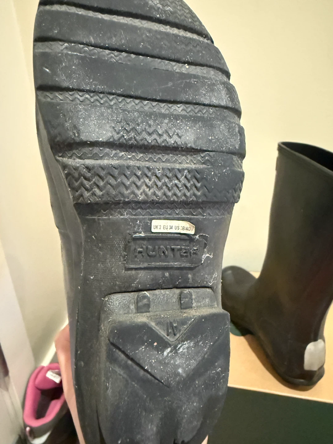 Hunter Kids Black Rubber Rain Boots - photo 3