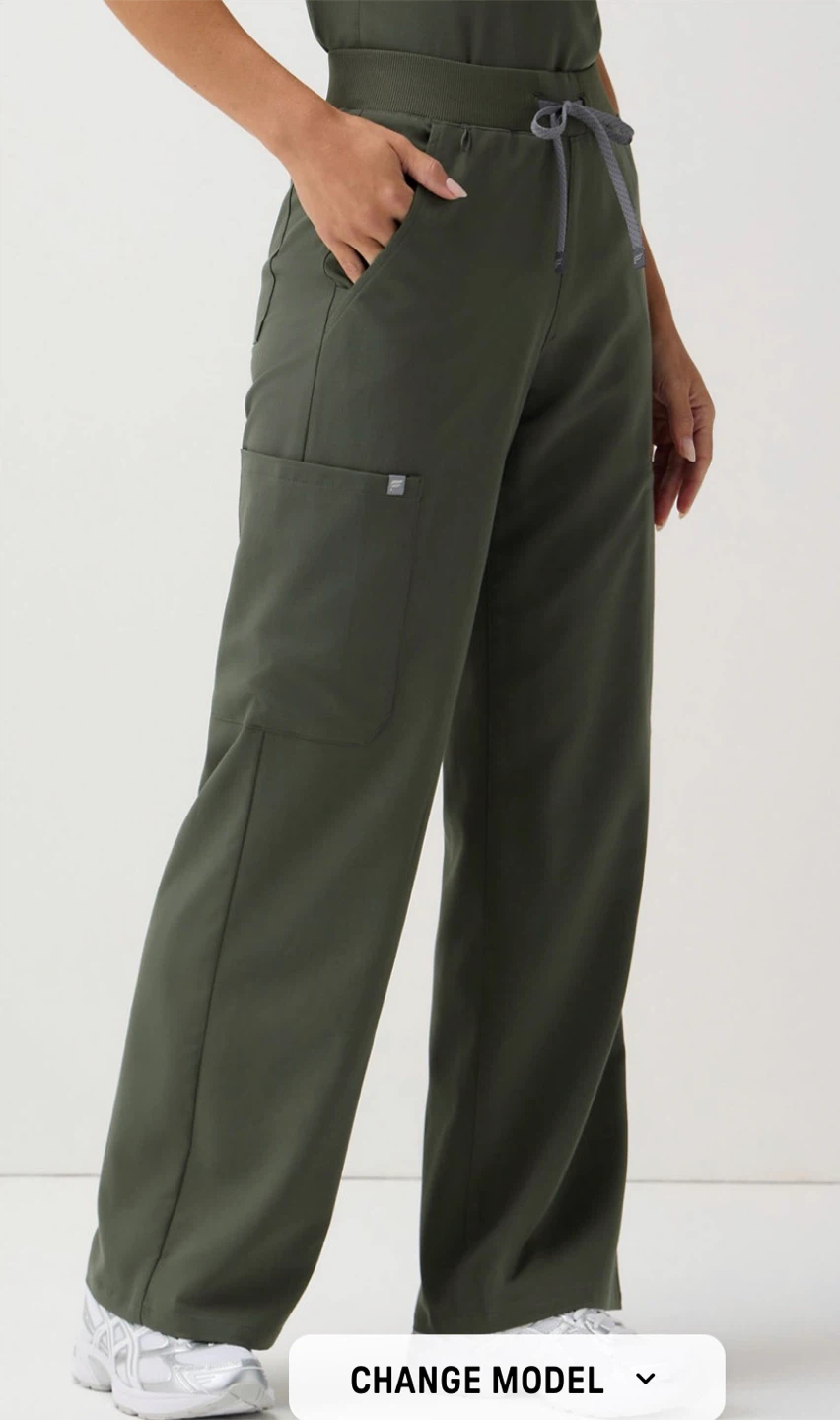 Fabletics Bonsai Scrub Bottoms (high rise wide leg)
