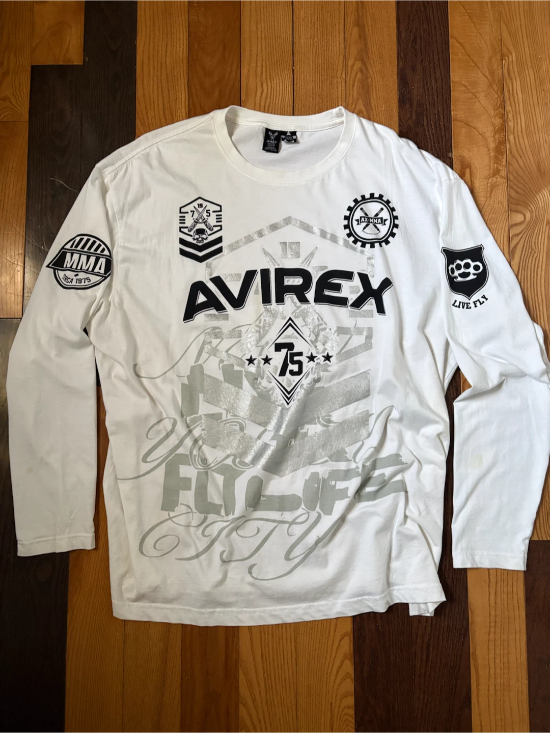 Vintage 2000s Avirex y2k long sleeve XXL mma tap out jnco