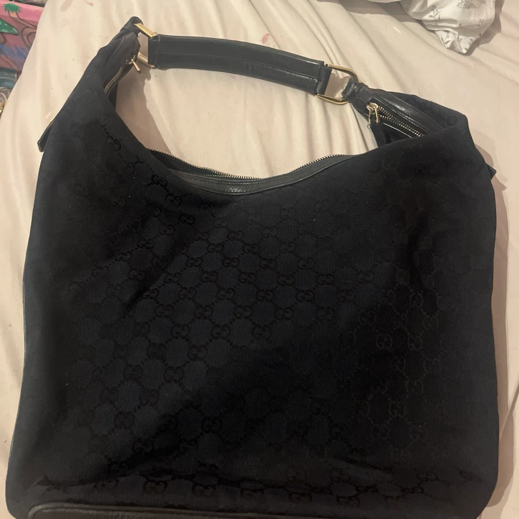 Black Gucci Monogram Hobo Bag - photo 2