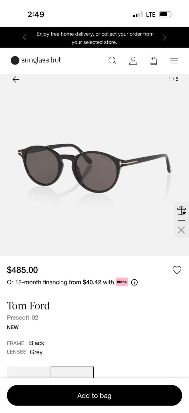 Tom Ford Acetate Sunglasses