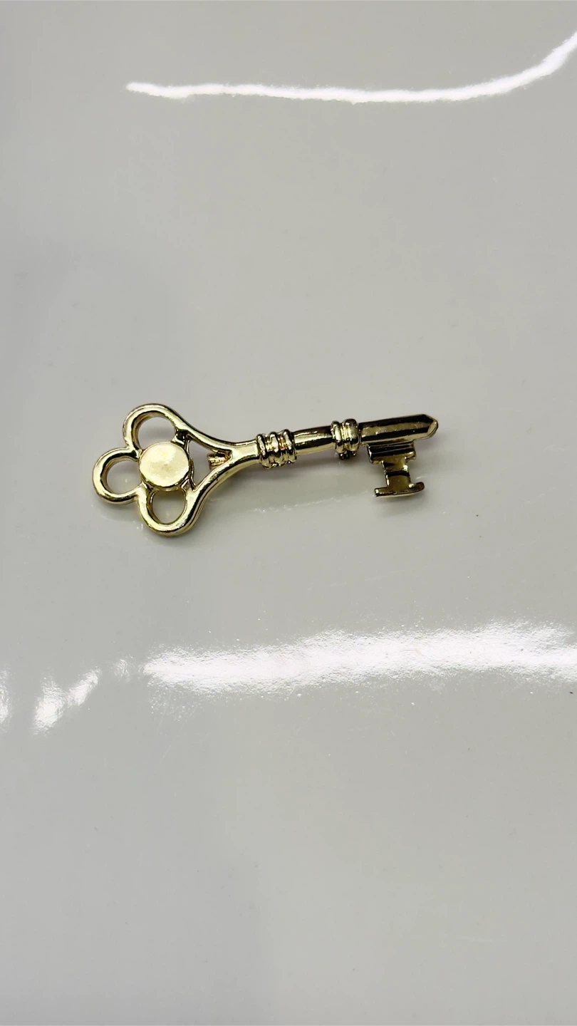 🔑 Vintage Skeleton Key Enamel Pin