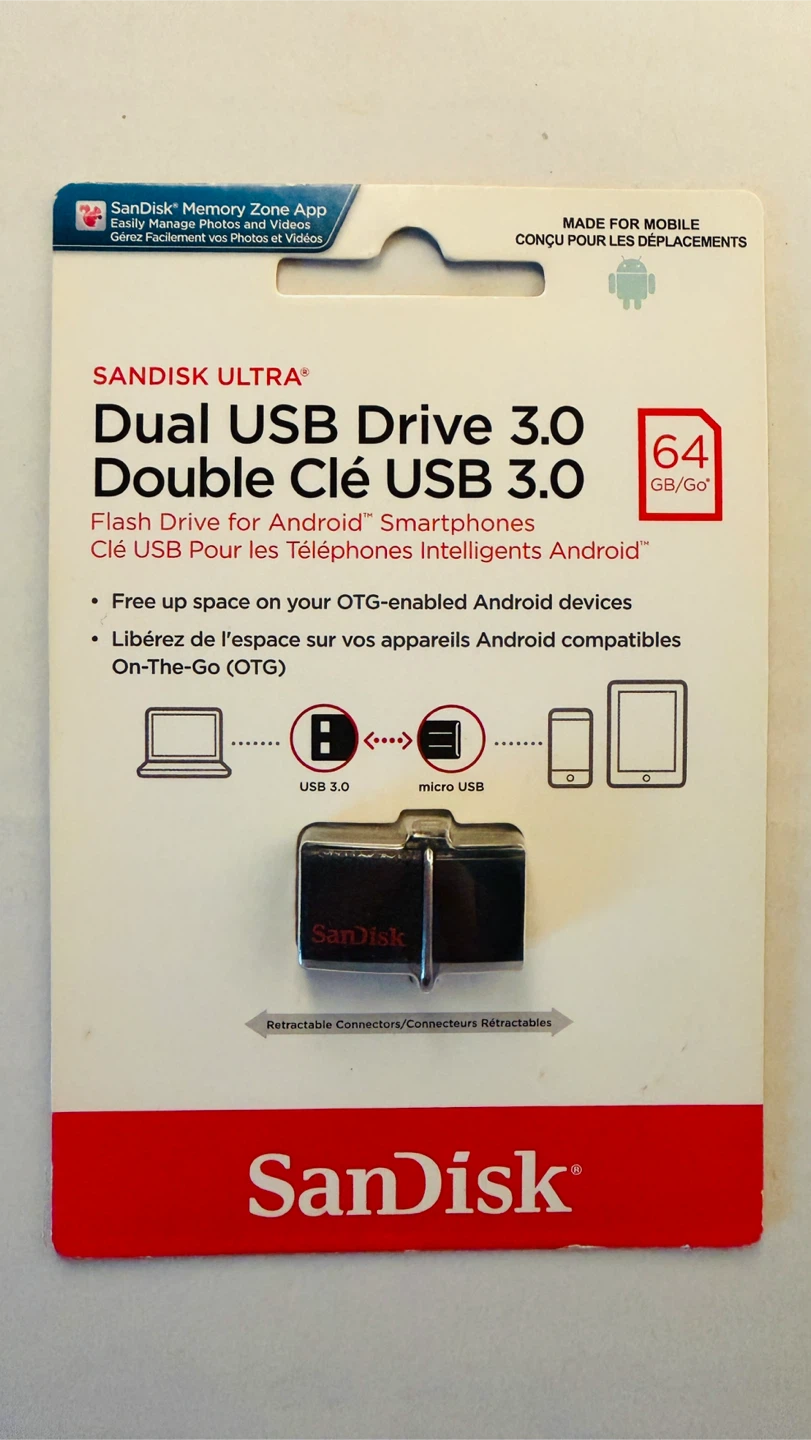 SanDisk Ultra Dual USB Drive 3.0 64GB