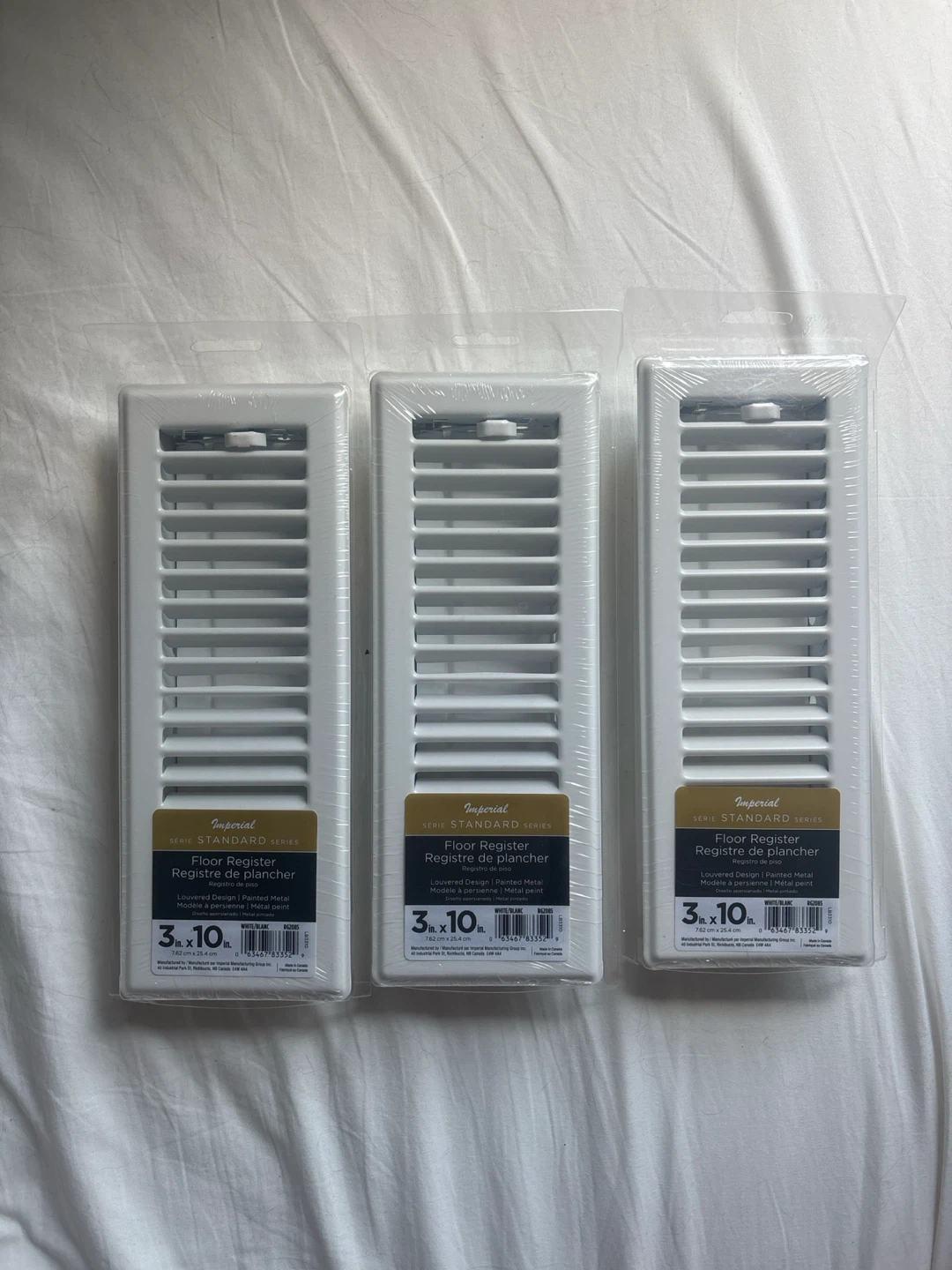 Imperial 3x10 inch Floor Register (White)