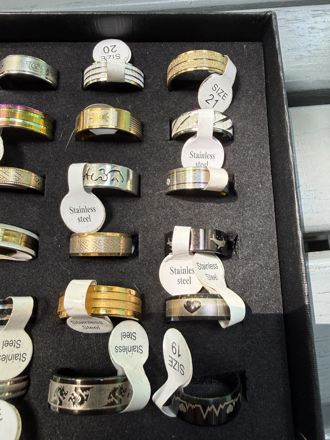 Assorted Stainless Steel Rings - Sizes 18-21 $5.00 each - photo 2