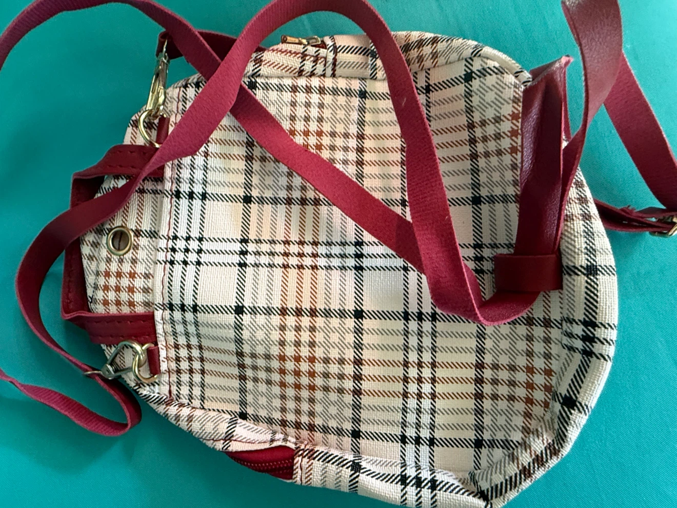 Plaid Mini Backpack - photo 2