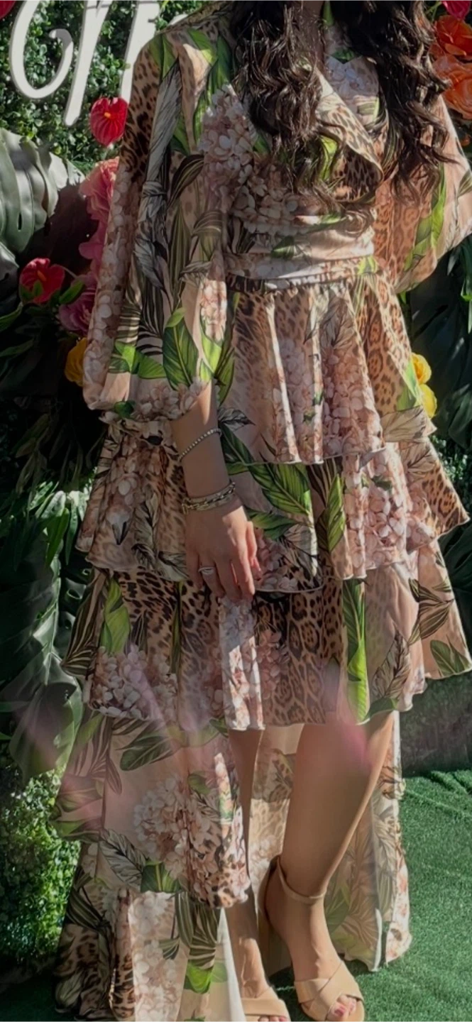 Tiered Ruffle Print Dress - photo 2