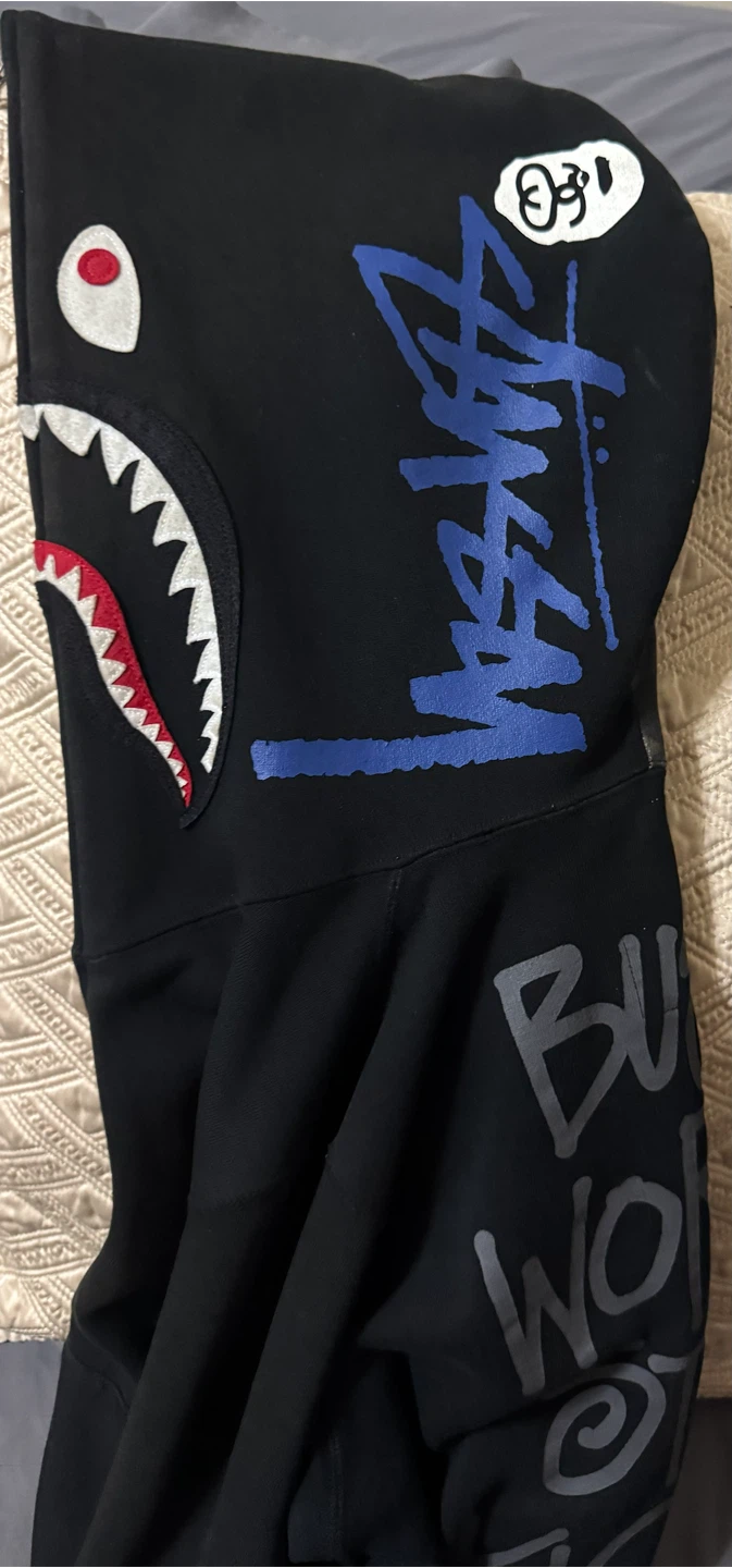 Vintage Bape X Stussy Hoodie - photo 5