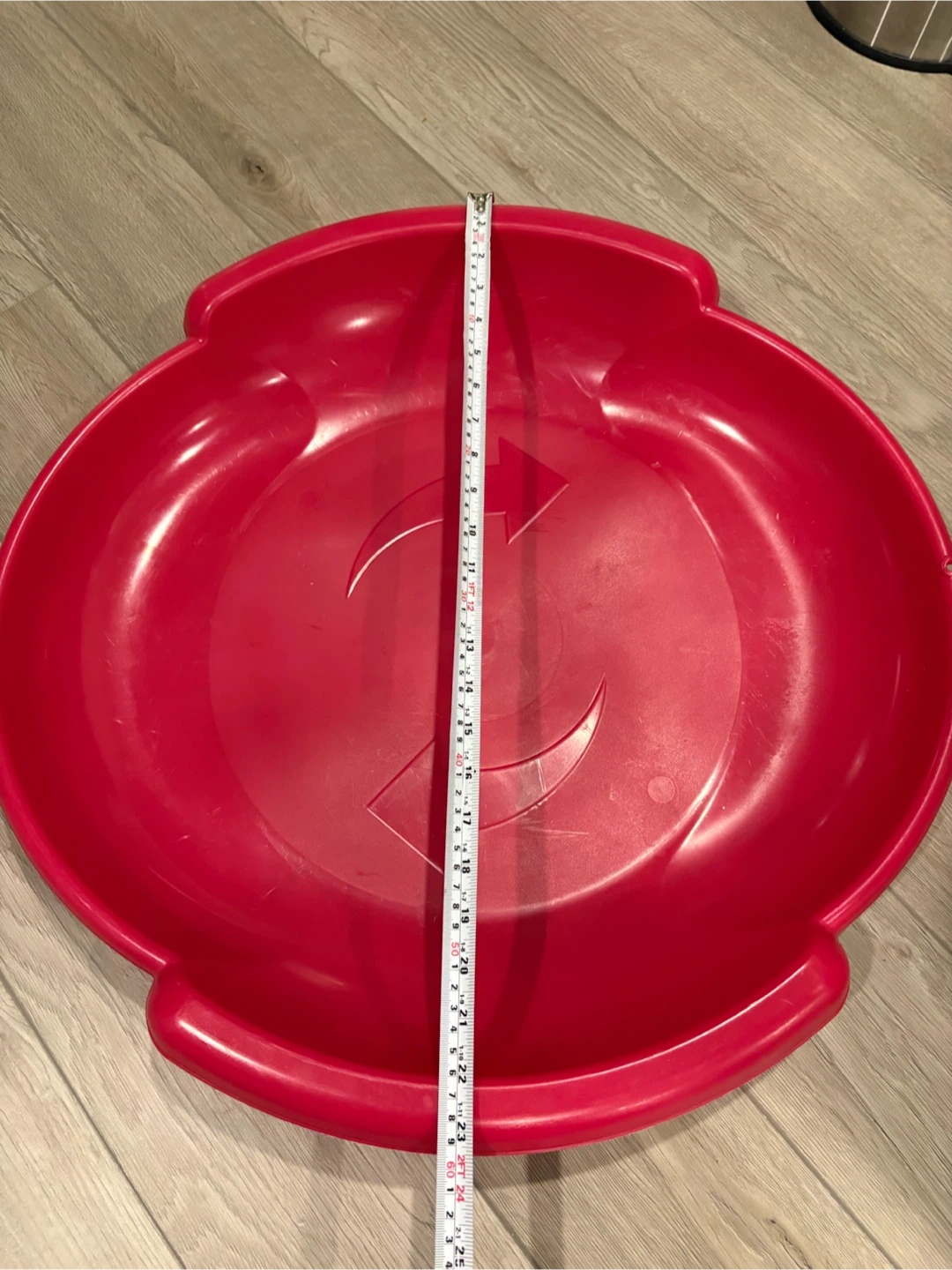 Plastic Saucer Snow Sled - Rouge Red - photo 2