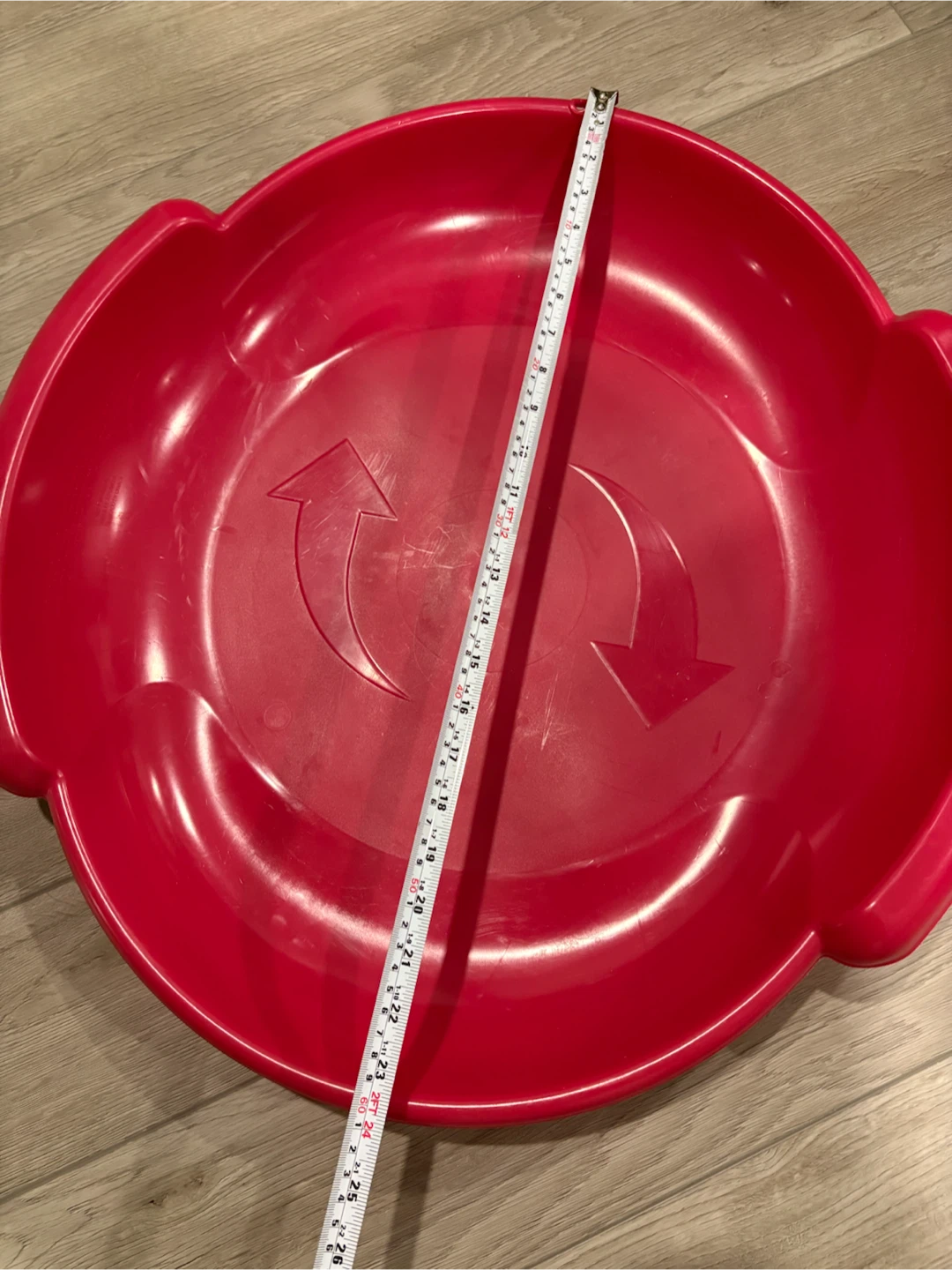 Plastic Saucer Snow Sled - Rouge Red - photo 3