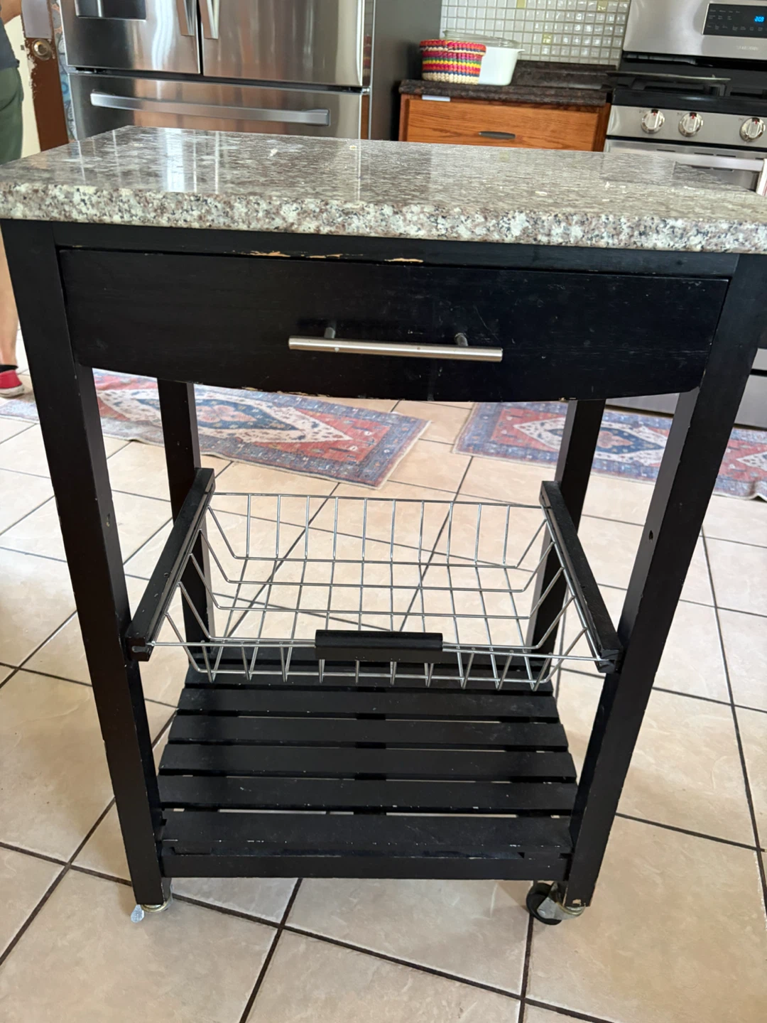 Kitchen Cart with Granite Top