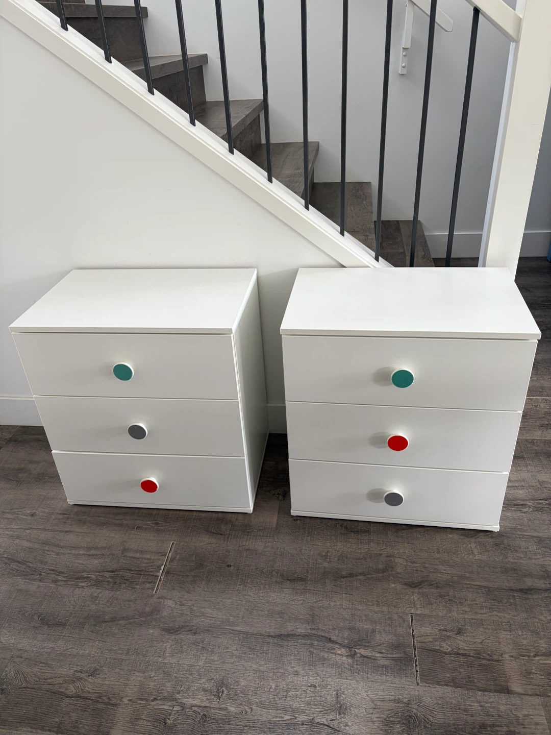 pair of IKEA dresser in white for $120