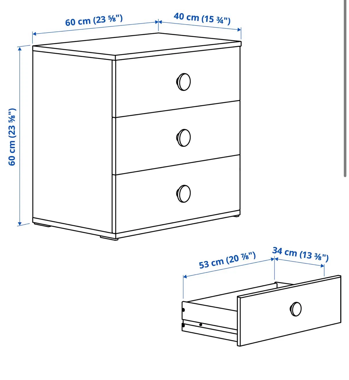 pair of IKEA dresser in white for $120 - photo 3