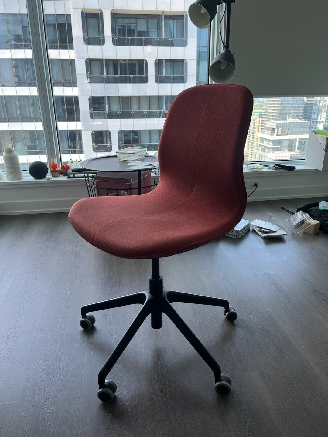 IKEA Red Office Chair with Wheels